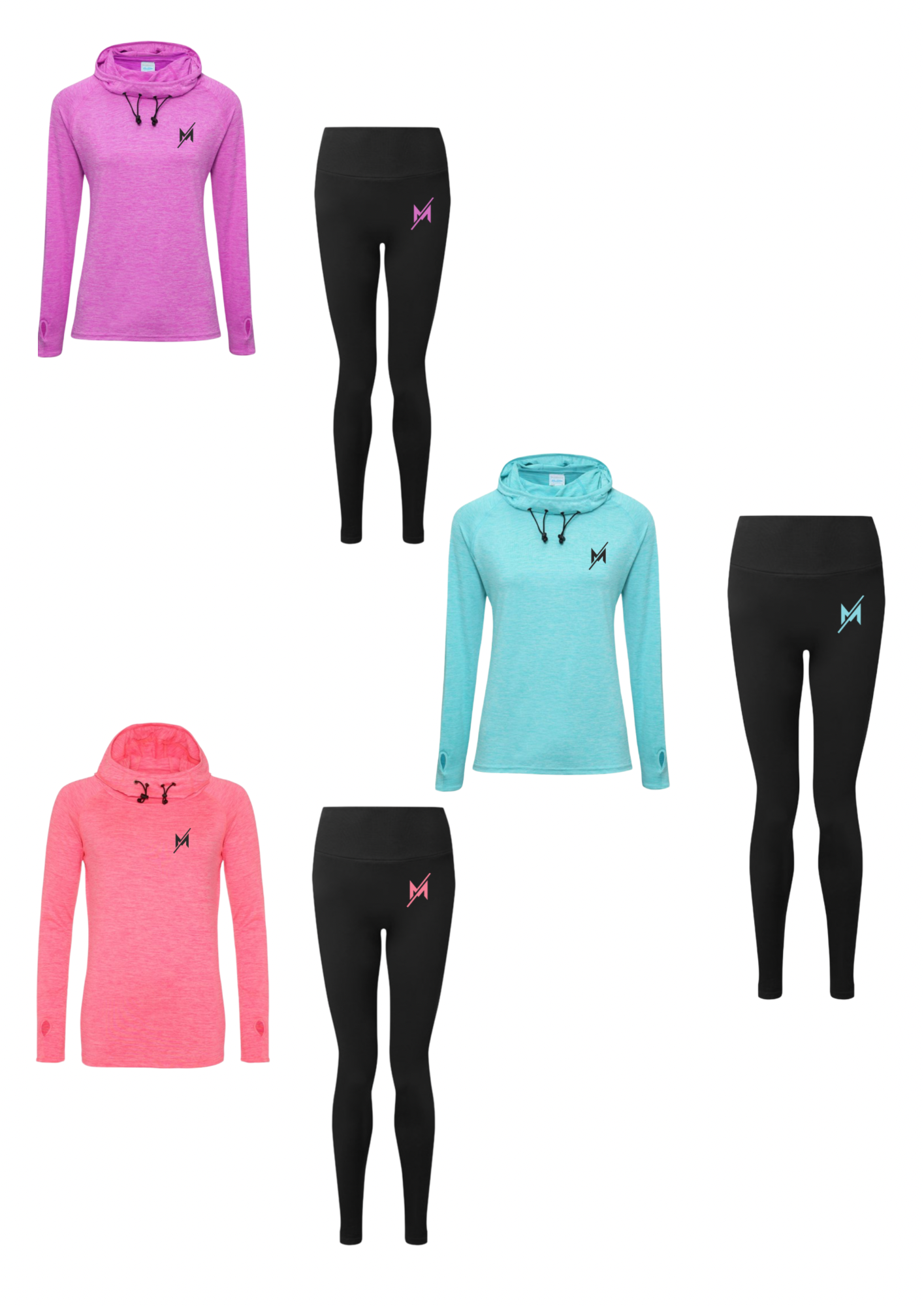 Women's Muscle Memory cool cowl neck top & Scrunch Leggings