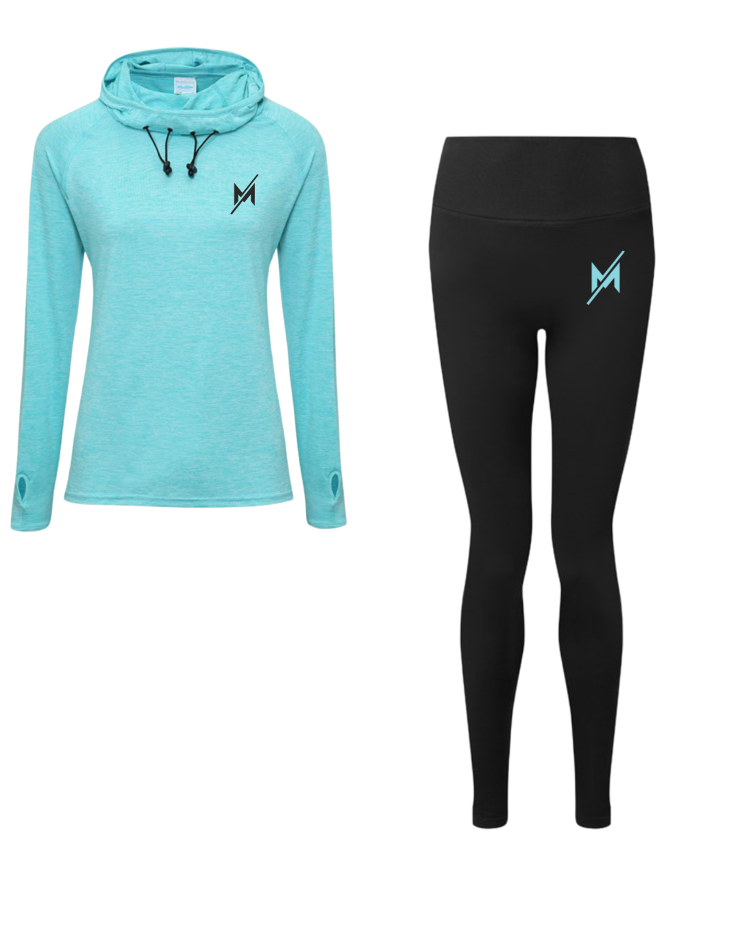 Women's Muscle Memory cool cowl neck top & Scrunch Leggings